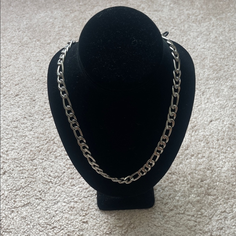 21men Silver Chain Necklace